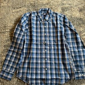 Lands end men’s size small blue long dress shirt